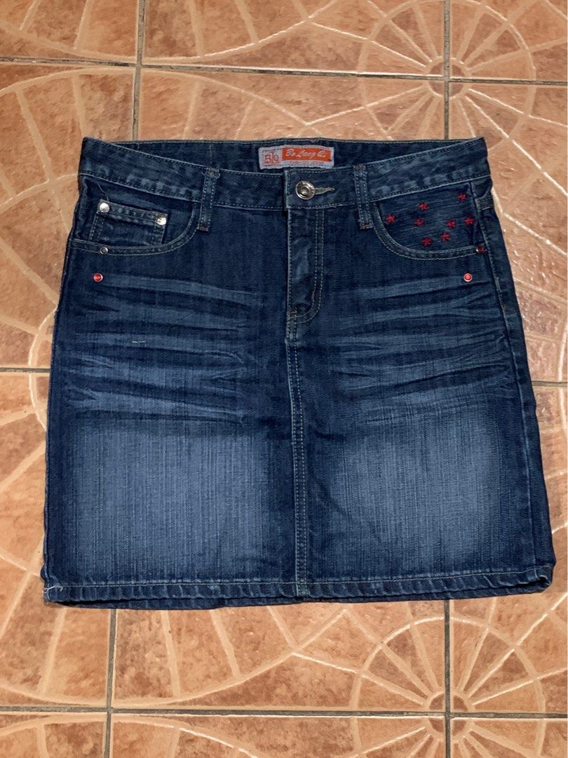 Jeans Skirt (Category: Skirts) located in Meycauayan. Submitted by SaveOnBrand (Listing ID 1383976138, Image 1). Description: Waist 15.5” Length 17” Hips 17.5”.