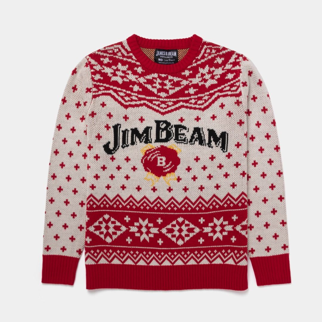 Jim Beam Holiday Knitted Sweater (Category: Coats, Jackets and Outerwear) located in Manila. Submitted by snapcartmanila (Listing ID 1383858461, Image 1). Description: Brand new Jim Beam holiday knitted sweater from Jim Beam official store Size: Medium (Unisex).