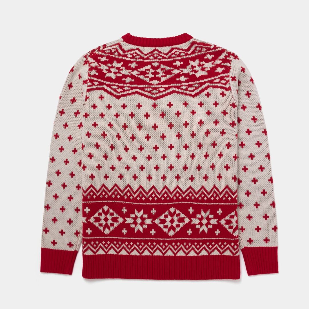Jim Beam Holiday Knitted Sweater (Category: Coats, Jackets and Outerwear) located in Manila. Submitted by snapcartmanila (Listing ID 1383858461, Image 2). Description: Brand new Jim Beam holiday knitted sweater from Jim Beam official store Size: Medium (Unisex).