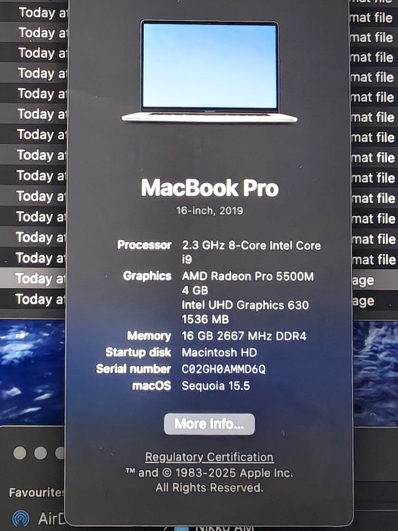 MacBook Pro 2019 *16inch63226707302018111