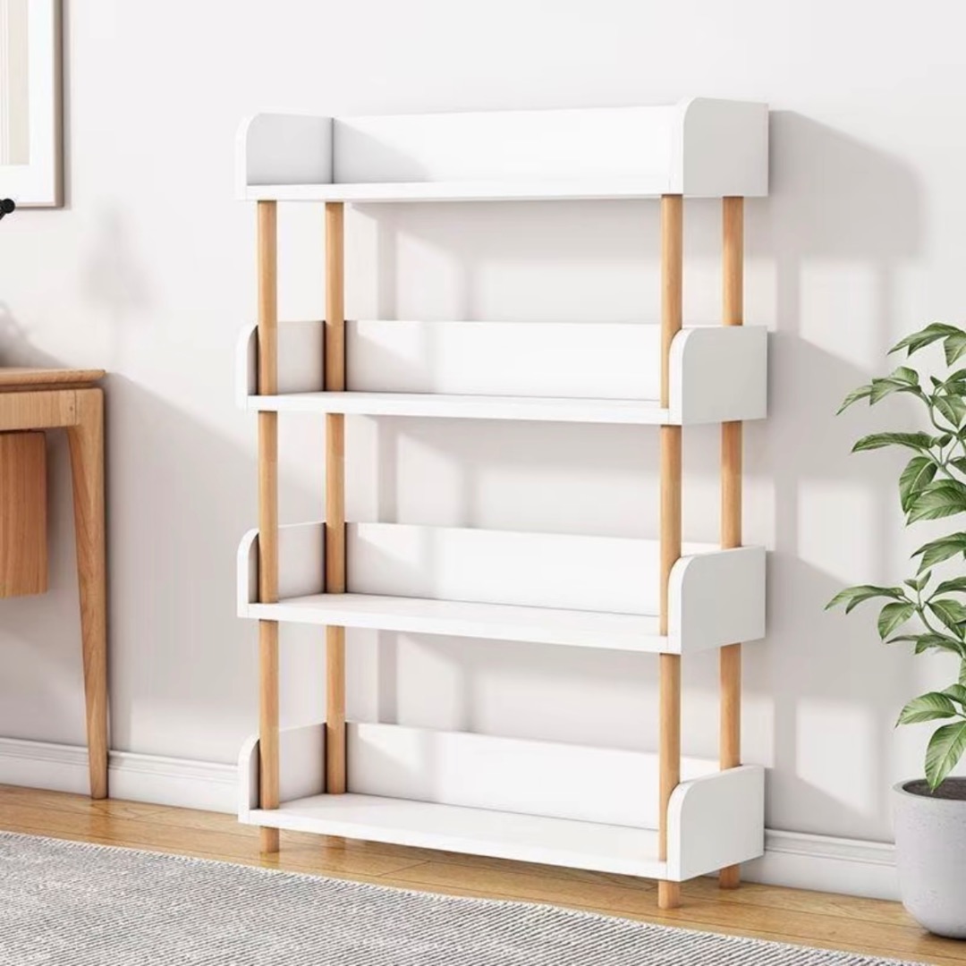 Minimalist Wood Frame Display Shelf | Open Back Book Display Shelf ...