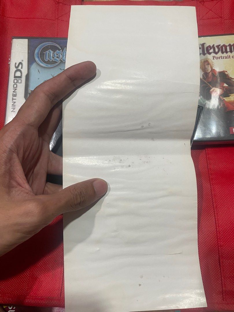 Nintendo DS games Castlevania Dominus Collection (Category: Nintendo) located in Manila. Submitted by finalgambit (Listing ID 1383958424, Image 2). Description: All have cases and manuals. NOTE: Order of Ecclesia has water damaged cover (see pic) Dawn of Sorrow - SOLD Portrait of Ruin - 2500 Order of Ecclesia- 3000 5k as bundle.