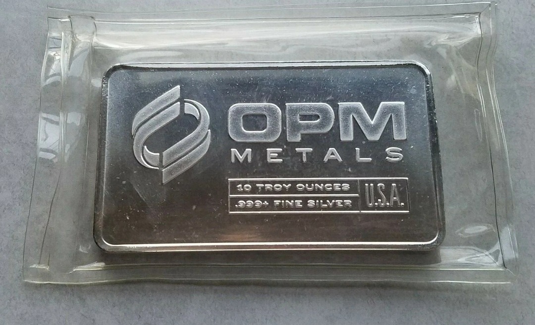 OPM Metals 10 Troy Ounces .999 + Fine Silver Bar U.S.A., Everything ...