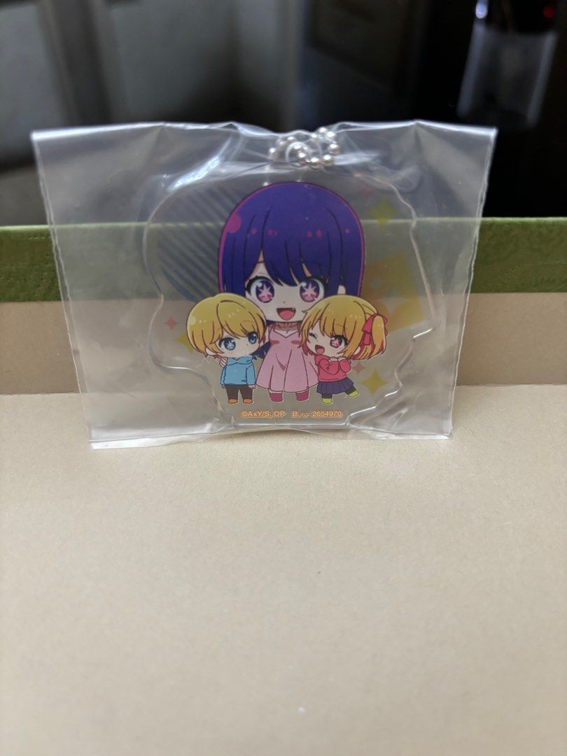 Oshi no Ko Acrylic Keychain — Bandai Namco (Category: J-Wave Merchandise) located in Singapore. Submitted by xenshine.co (Listing ID 1383999982, Image 2). Description: Bandai Namco Oshi no Ko Acrylic Keychains directly from Japan $10 each, brand new in sealed plastic 1. Ai Hoshino with Ruby and Aqua ✅ SOLD 2. Ai Hoshino Signature Pose (1 available) 3. Ai Hoshino Singing Pose (2 available) Buy in bundle for discount, please feel free to drop a tex