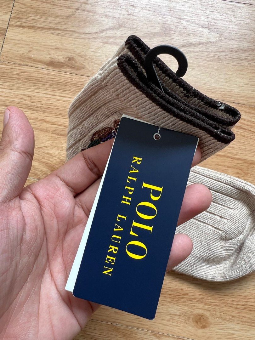 Polo Bear Ralph Lauren Socks (Category: Socks) located in Bacolod City. Submitted by shoephoric_bcd (Listing ID 1383912561, Image 3). Description: P0L0 BEAR RL Crew Socks ✅Personal item ITEM CONDITION: BRAND NEW with paper bag ISSUE/S: COLOR RATING: 10/10 (Color may vary due to lighting) ✅3,500 Mall Price Firsto to comment ‘MINE’ + Emoji basis. .