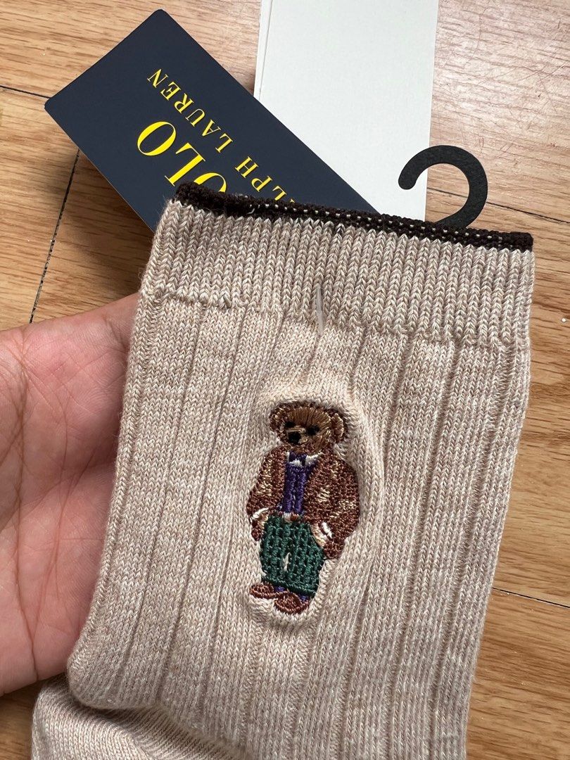 Polo Bear Ralph Lauren Socks (Category: Socks) located in Bacolod City. Submitted by shoephoric_bcd (Listing ID 1383912561, Image 2). Description: P0L0 BEAR RL Crew Socks ✅Personal item ITEM CONDITION: BRAND NEW with paper bag ISSUE/S: COLOR RATING: 10/10 (Color may vary due to lighting) ✅3,500 Mall Price Firsto to comment ‘MINE’ + Emoji basis. .