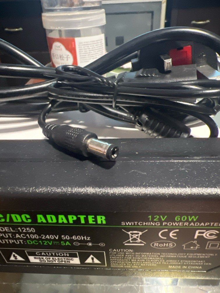 Power supply 12v 5A for equipments, cameras, lights, aquarium, etc63226707517057111