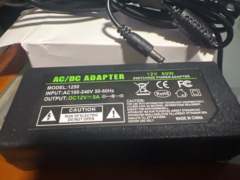 Power supply 12v 5A for equipments, cameras, lights, aquarium, etc63226707517057112