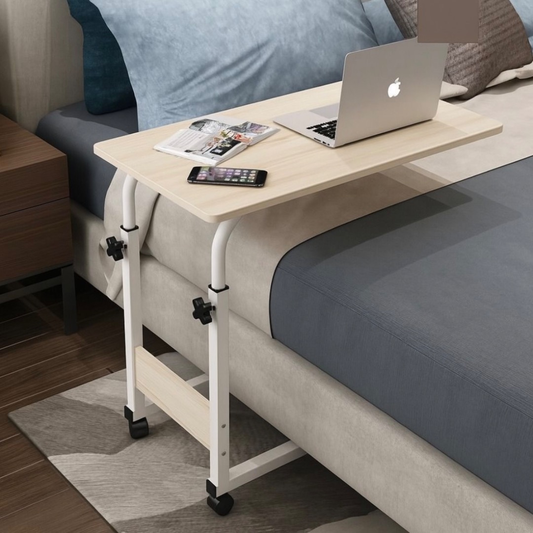 Rolling Laptop Table | Overbed Study Desk | Adjustable Laptop Table ...