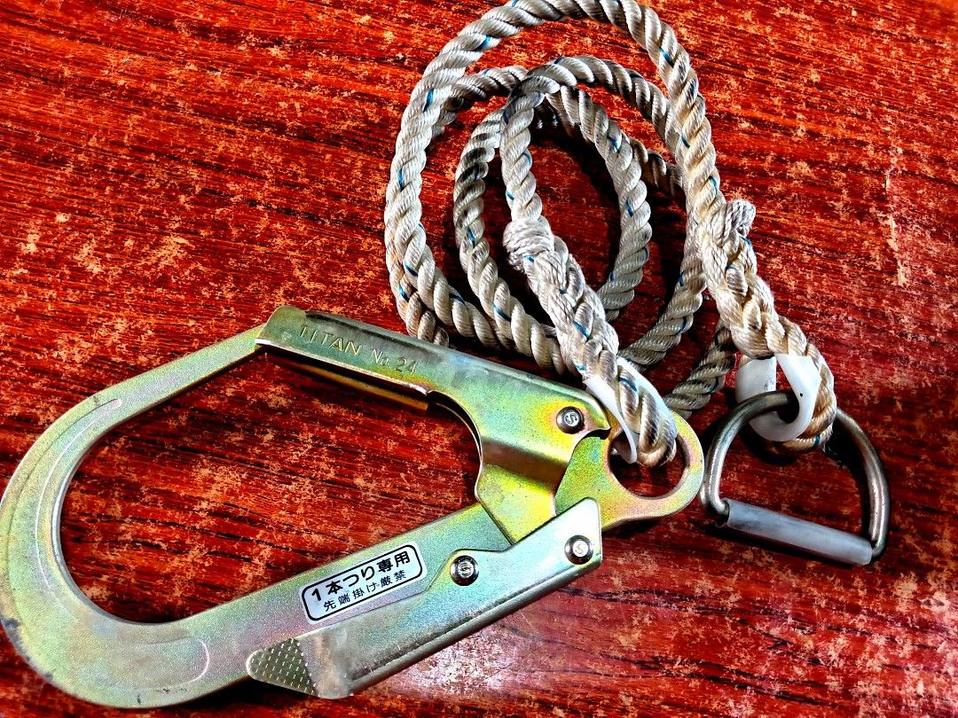 Safety belt harness (Category: Construction Tools & Equipment) located in Manila. Submitted by josephzila93964 (Listing ID 1383873202, Image 3). Description: For sale Assorted safety harness belt 1. Fujidenko Denkei hook almost new 2. TOYO Safety hook used but still safe to use 3. Danko Titan hook Heavy Duty used from Japan Take all Php 2,500 only.