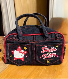 Sanrio 2002 Hello Kitty & Mimmy 牛仔布小手挽袋（$128）64215708170881110