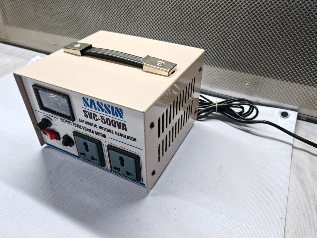 Sassin Brand 500W AVR (Category: Electrical, Adaptors & Sockets) located in Manila. Submitted by wilbert.lua (Listing ID 1383918577, Image 3). Description: Sassin 500W Automatic Voltage Stabilizer 110/220V Pickup at Strongbridge Hardware Center 140 Pasig Blvd Bagong Ilog Pasig MON-SAT 830am-4pm.