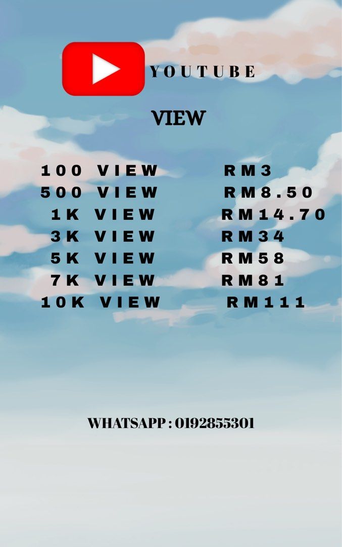 Servis YouTube View Murah – Real, Tanpa Risiko! (Category: In-Game Products) located in Kuala Lumpur. Submitted by aqiffafnan37257 (Listing ID 1383944653, Image 1). Description: jom naikkan followers untuk tiktok, instagram youtube dan pelbagai lagi untuk business & content creator 🤔 ? Jangan risau ada service booster by nanbooster 💢 ✅ 100% Trusted Seller With Feedback! ✅ Order melalui supplier dan sistem. ✅ Followers & subscriber real acc mala