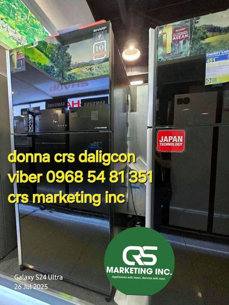 Sharp two door refrigator (Category: Refrigerators and Freezers) located in Quezon City. Submitted by daligcon19 (Listing ID 1383898628, Image 1). Description: 💚 SHARP TWO DOOR REFRIGERATOR INVERTER NO FROST / SHARP REF 💚 📍TWO DOOR NO FROST INVERTER FTS SERIES SJ-FTS07BVS-DS 6.4 - 16,500 SJ-FTS08BVS-DS 7.9 - 17,900 SJ-FTS09BVS-DS 8.9 - 19,800 SJ-FTS11BVS-DS 10.1 - 22,700 SJ-FTS13BVS-DS 12.7 - 24,800 FTG SERIES SJ-FTG15BVP-BK 15.1 - 33,900 SJ-F