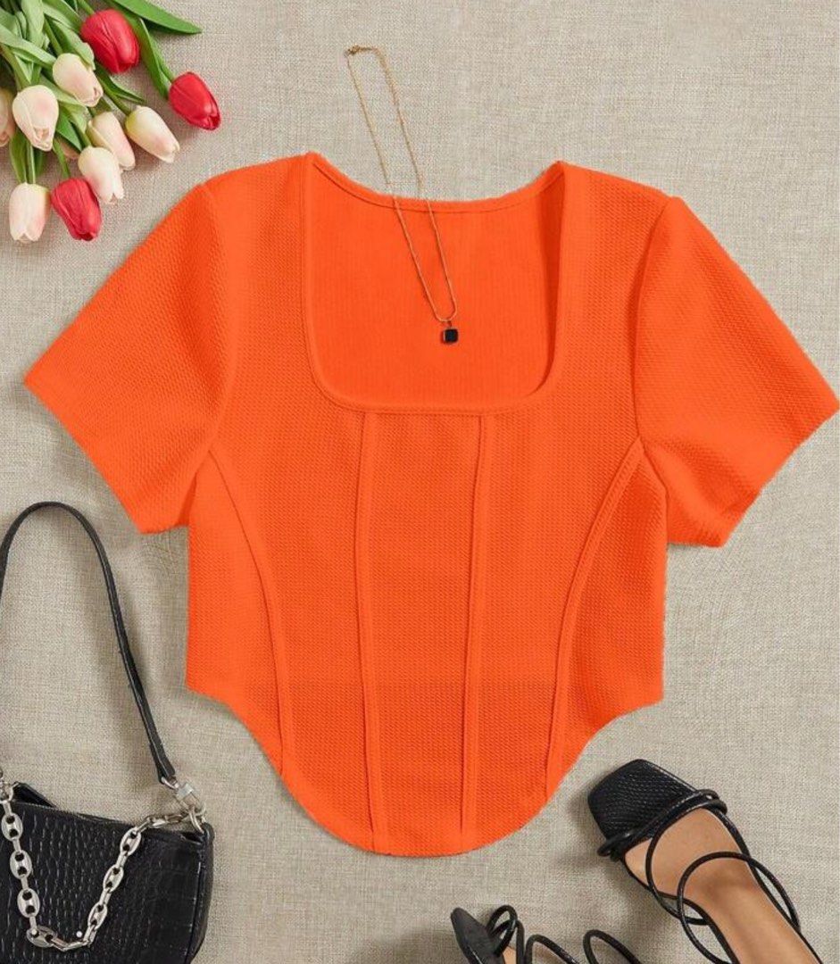 SHEIN EZwear Plus Square Neck Asymmetrical Hem Tee (Category: Blouses) located in Caloocan City. Submitted by arrizza.0 (Listing ID 1384039846, Image 1). Description: .