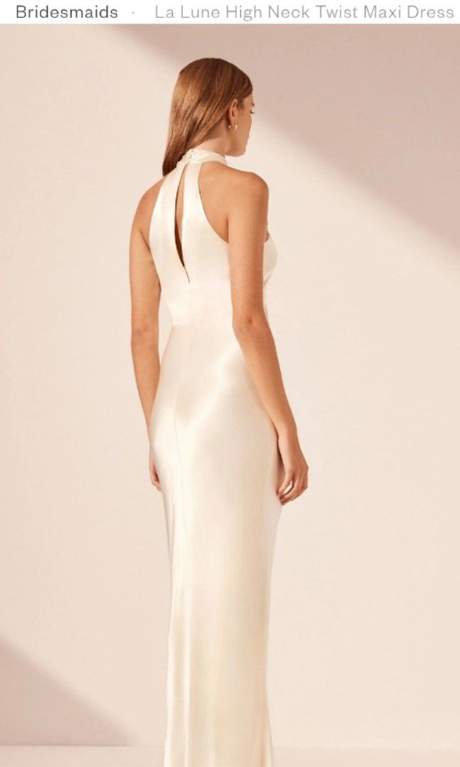 Shona Joy High Neck Twist Maxo Dress - Cream (size 10) (Category: Women's Clothes) located in Melbourne. Submitted by lets.go.shoppingggg (Listing ID 1383979445, Image 3). Description: Shona Joy Dress Brand New - Never used Colour: Cream (Metallic like sheen) Size: Aus 10 Dress comes with material protective bag Free delivery within Australia. Thank you..
