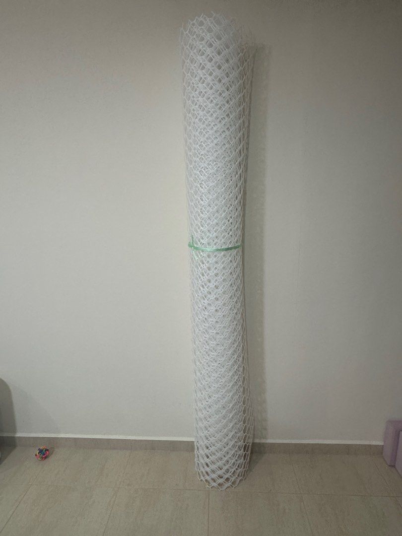 Solid plastic mesh for pets (Category: Home Improvement Tools & Accessories) located in Singapore. Submitted by frisbb (Listing ID 1383901338, Image 1). Description: 6 meters long (width is 2 meters) . Hole diameter is 5cm White color Good quality Self collect or can arrange for delivery for free(at my convenient date/time). Woodlands area. .