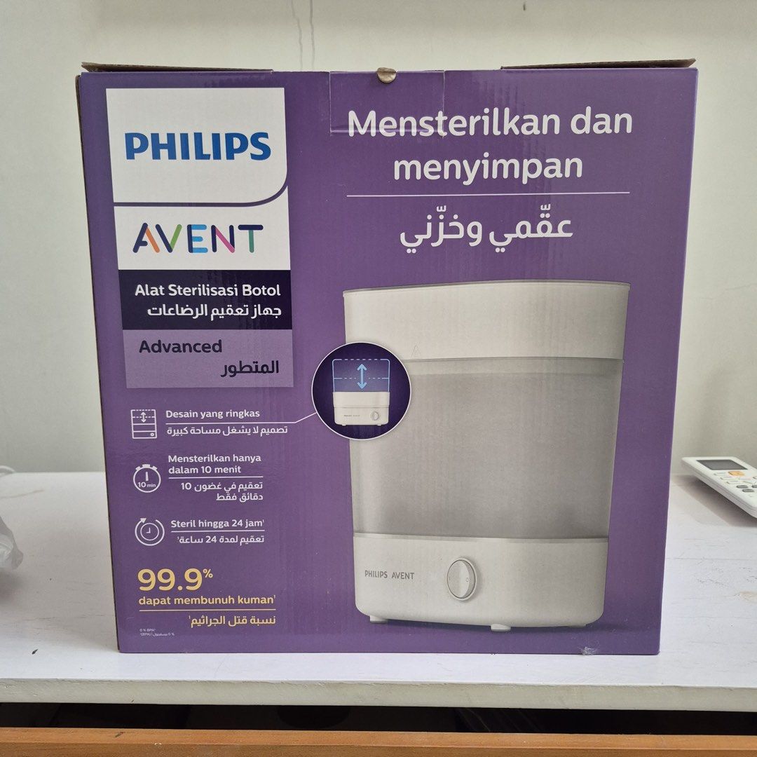 Sterilizer Bottle Alat Sterilisasi Philips Avent (Kategori: Orang Tua, Bayi & Anak - Lainnya) berada di Surabaya. Dikirim oleh alilstuffs (ID iklan 1383893428, Gambar 1). Deskripsi: Masih bagus banget dan bersih baru dipakai steril 2x aja Waktu itu beli di Mothercare harga sekitar 1jt-an .