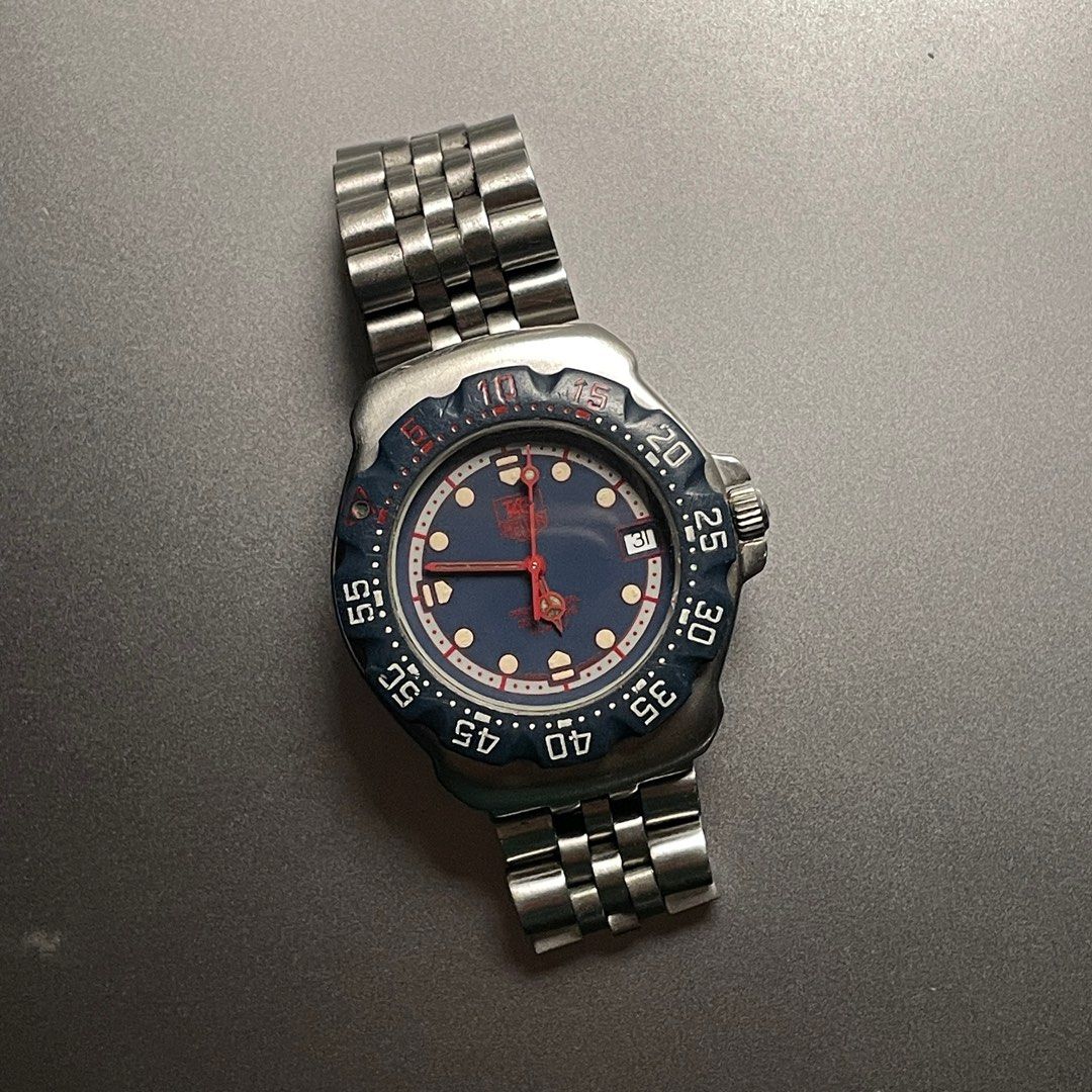 TAG Heuer 1995 Formula 1 Quartz (Blue Dial) (Category: Luxury Watches) located in Baguio. Submitted by matchays (Listing ID 1383961015, Image 1). Description: except for the minor scratches, watch has been well taken care of! still working and in good condition. was stored away at home and only had the battery replaced last july 28 2025. with extra links.