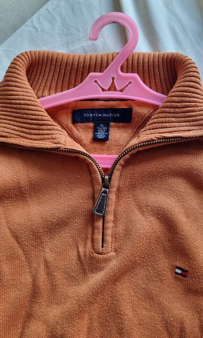 Tommy Hilfiger Quarterzip Orange (Category: Coats, Jackets and Outerwear) located in Manila. Submitted by letsriv (Listing ID 1383958311, Image 2). Description: Tommy Hilfiger Quarterzip Size XL (23x29) Great condition P2500 Location: Manila.