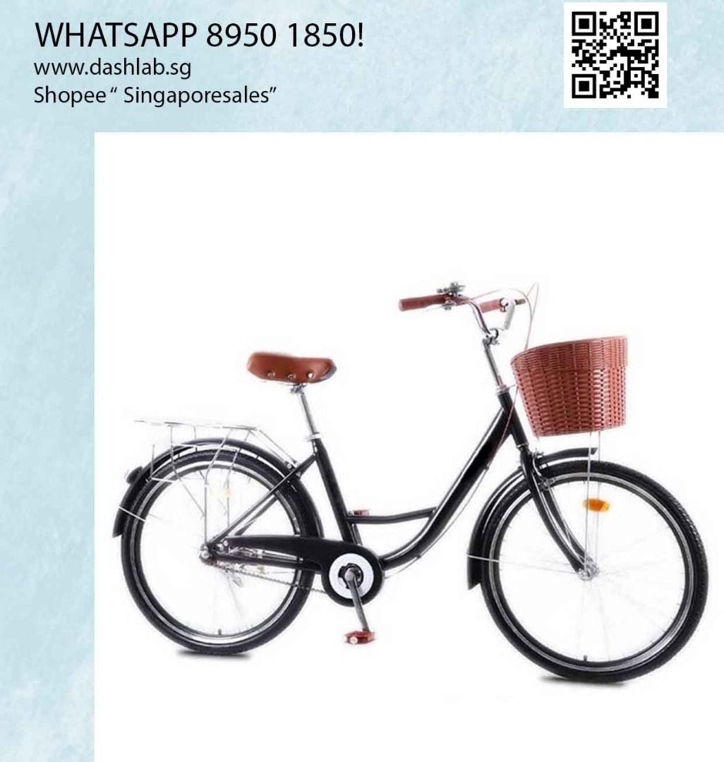 Vintage Lady bicycle 26" handbrakes mountain bike road bike bicycle accessories child baby seat 16 20 24 26 27.5 29 inch " 700c mtb lightweight mesh lock rack food delivery hybrid bike children adult lady men thermal bag fixie WA 89501850 (Category: Bicycles) located in Singapore. Submitted by sg_flashdeal (Listing ID 1383964267, Image 1). Description: 🤙For fast reply / purchase please WA 8950 1850 ✅ Sold over 500+ Bicycles. With 300+ positive r