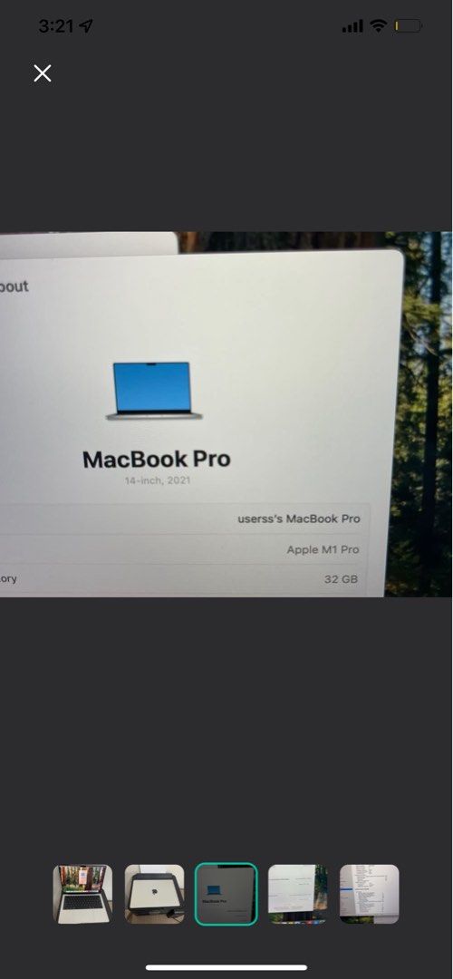 Wts MacBook Pro 14 inch M1 32gb ram 500gb like new63226707523587112