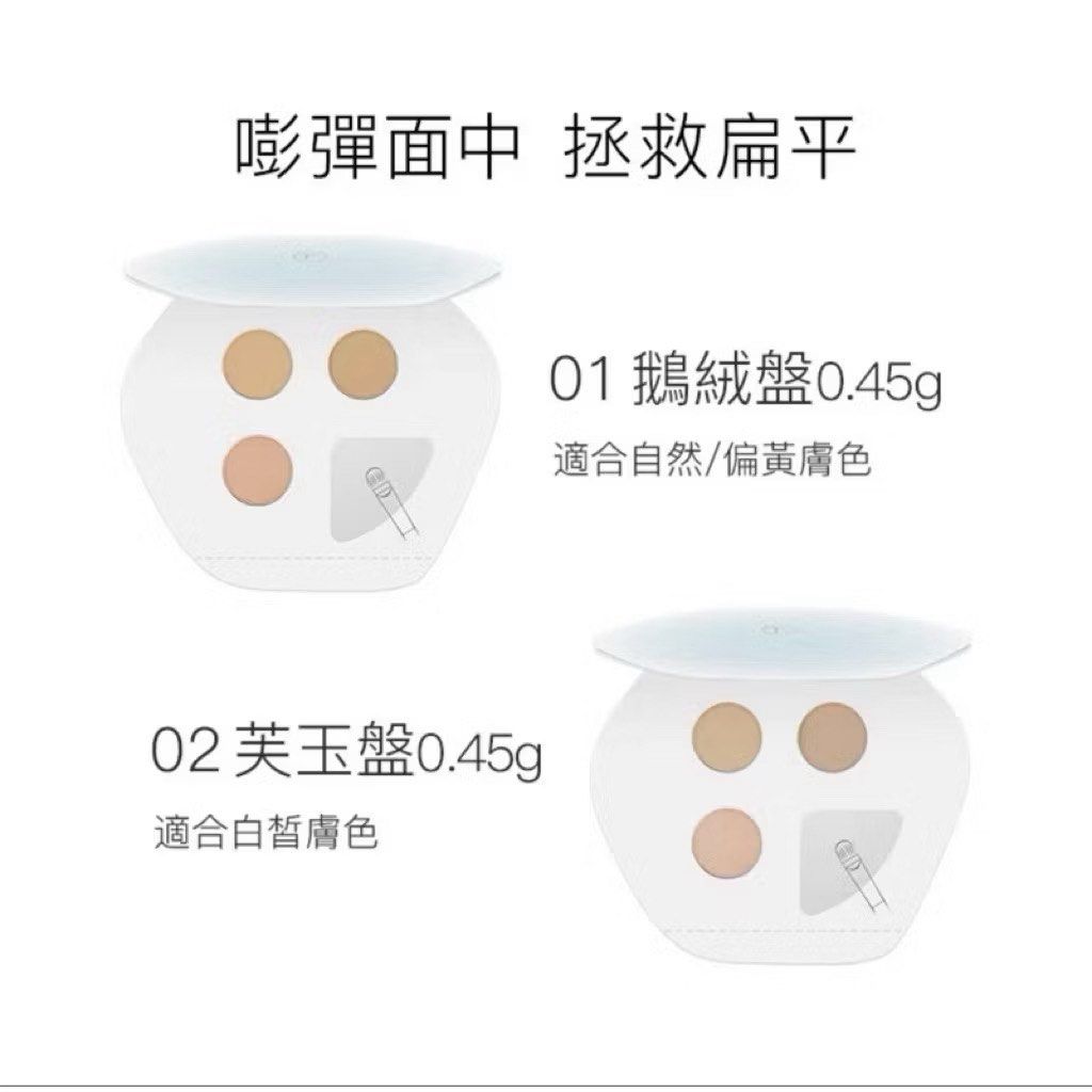 由 mingjingfl47673 (刊登 ID 1378687667，圖片 1) 提交，位於 台中市 (Taichung) 的 只有一個‼️贈拇指粉撲🎀01鵝絨盤 彩棠三色遮瑕盤小樣0.45g (類別：化妝品)，說明：🉑賣貨。
