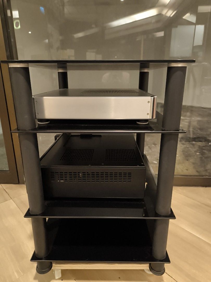 4 tiers HiFi Rack (Category: Other Audio Equipment) located in Singapore. Submitted by ckaudio (Listing ID 1378670215, Image 3). Description: 4 tiers HiFi rack with 4 glass shelves in excellent condition for sale..