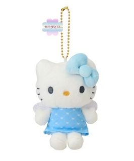 日本直送 Sanrio Hello Kitty (天藍色小天使) 毛絨公仔 小掛件 / 小吊飾 / 小掛飾 / 鑰匙扣 玩具   #C202507010  (現貨)64245339379203110
