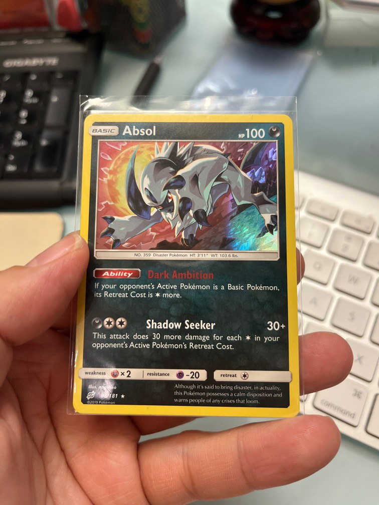 Absol Pokemon TCG Sun & Moon Team Up - Absol #88/181 - Reverse Holo ...