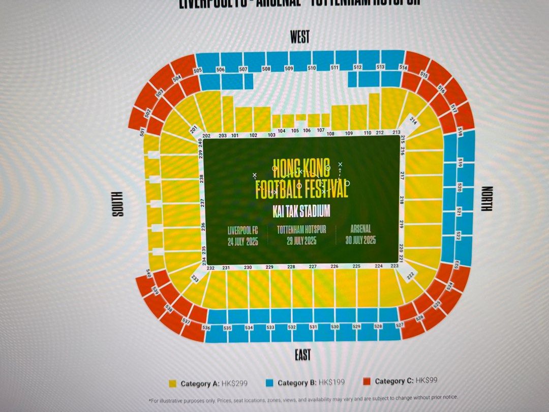 利物浦對AC米蘭練習波飛24/7 $299 1張224段, 門票＆禮券, 活動門票- Carousell