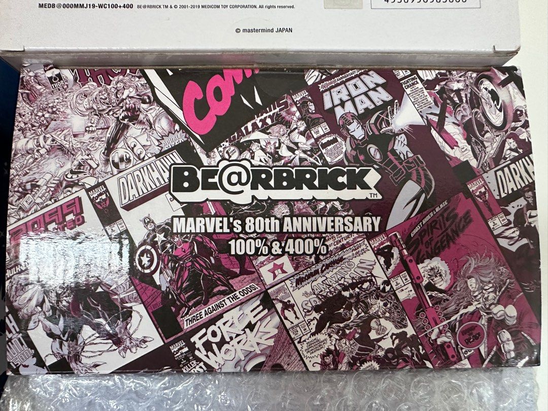 BE@RBRICK MARVEL 80TH ANNIV.100％ & 400％ Bearbrick 100% & 400% | Toy