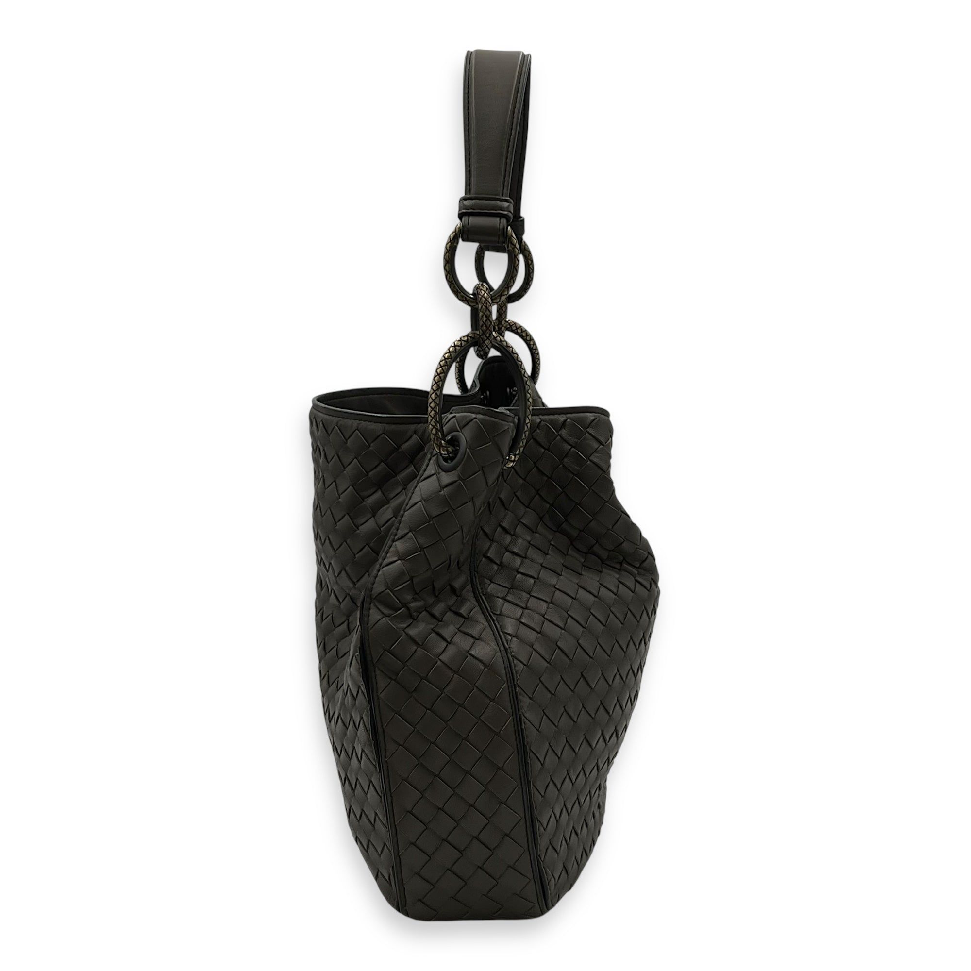 Bottega Veneta Intrecciato Shoulder Bag Brown in Calfskin, Antique Brass hardware (Category: Bags & Wallets) located in Singapore. Submitted by carousellluxury (Listing ID 1378585864, Image 3). Description: SKU S2507-007002VZ Material Calfskin Color Brown Hardware Antique Brass Strap Included, non-detachable Dimension (L)20cm x (H)26cm x (W)6cm Accessories Dust Bag, Care Card, Series B07169683U Circa Est NA Microchipped FALSE PS: Available for Pr