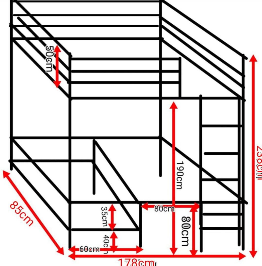 Bunk bed customize singapore for helper room/store room/bomb shelter/unity/helper room/kids room bunk bed (Category: Bed Frames & Mattresses) located in Singapore. Submitted by loveloftspacesaving (Listing ID 1378639801, Image 3). Description: can customize any size welcome whatapp 88660152Annie get more details same with picture design and size price $899+100install mattress customize $139/pcs after place order 4-6weeks can send.