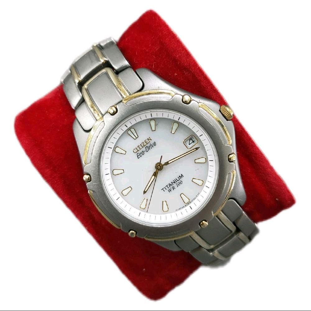 Citizen ECO-DRIVE Titanium Wr 100, Fesyen Pria, Jam Tangan di