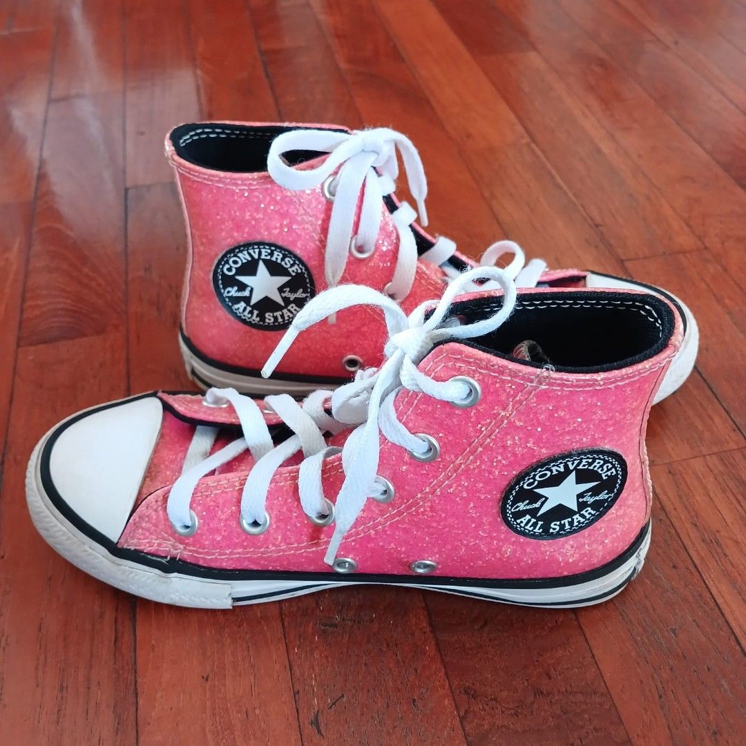 Converse Kids High Top Pink Glitter