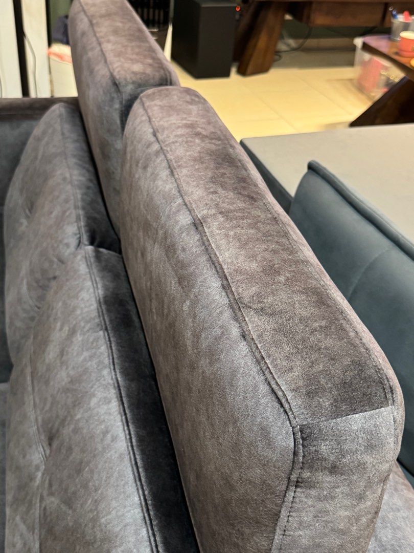 Couch Designs Sofa (Category: Sofas) located in Kuala Lumpur. Submitted by toyzplugsy (Listing ID 1378662821, Image 3). Description: 2 seaters sofa Length 160cm Width 105cm Height 75cm Luxury fabric sofa Big Branded https://couchdesigns.com.my/ Adjustable head and length as pictures Worth to get Condition good Reason to sell : bought bigger sofa, no space to put Pick up area : bukitjalil nearby.