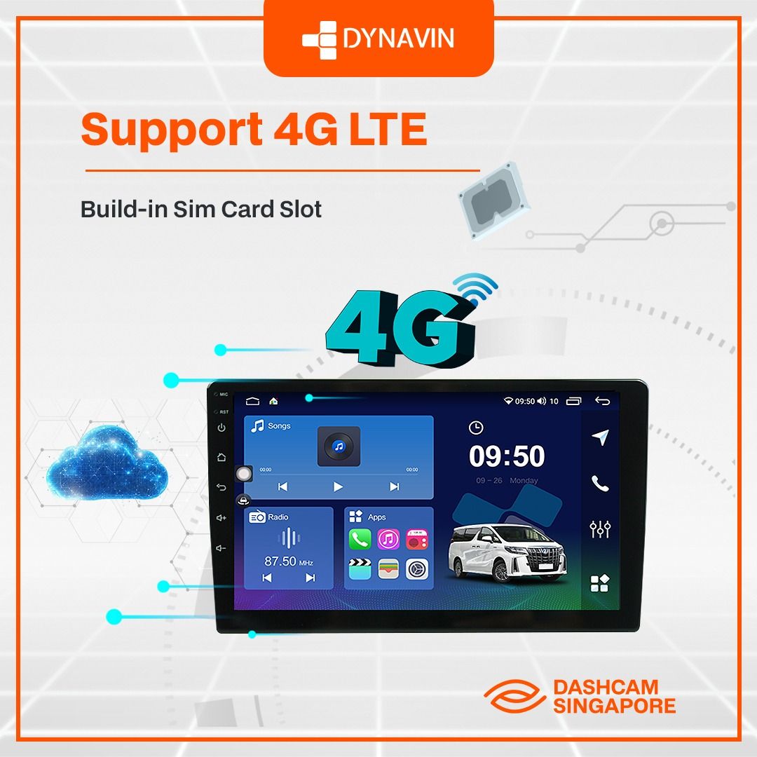 Dynavin DP8 Android Head Unit | 4GB RAM | 4G SIM Support | Free Panel ...