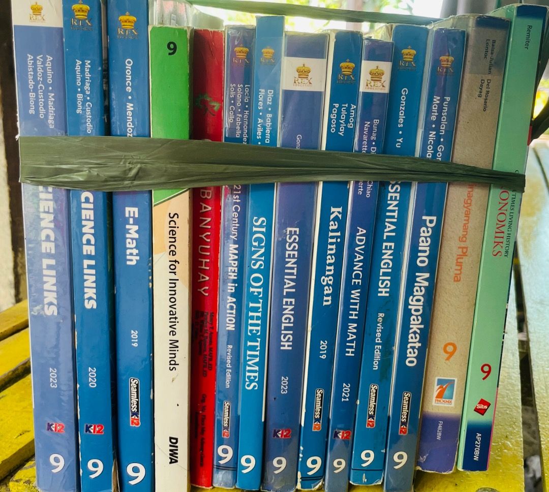 Grade 9 Books (Category: Textbooks) located in Caloocan City. Submitted by dcstrnhc (Listing ID 1378590265, Image 1). Description: .