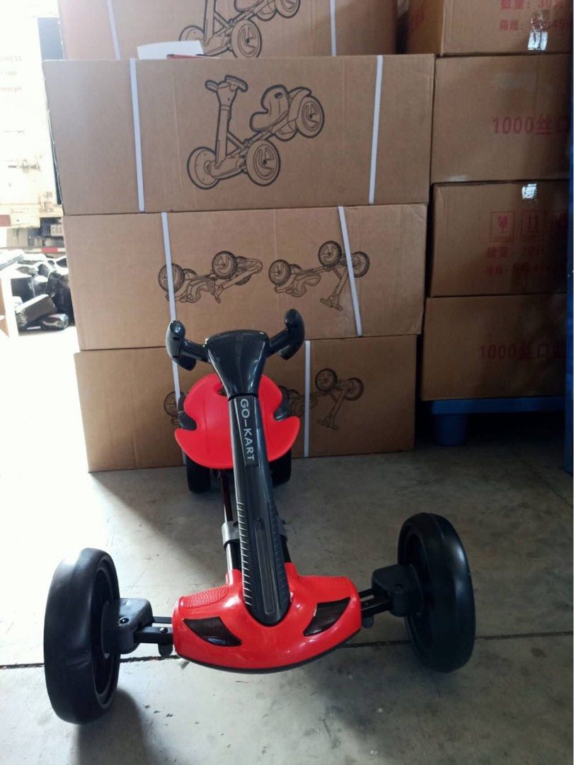 Ha FOLDABLE GO KART Standard Go Kart - (Category: Remote Control Toys) located in Manila. Submitted by dolorchris69891 (Listing ID 1378543562, Image 2). Description: FOLDABLE GO KART 👌 Color Available: Red/White/Black Stocks available on hand ❗ Standard Go Kart - 4600 * Length - 78cm * Height - 48.5cm * Width(back) - 26cm * Width(front) - 54cm * Include charger * 1 battery * Available stocks: 2pcs Red / 2pcs Black / 2pcs White High Go Kart - 480