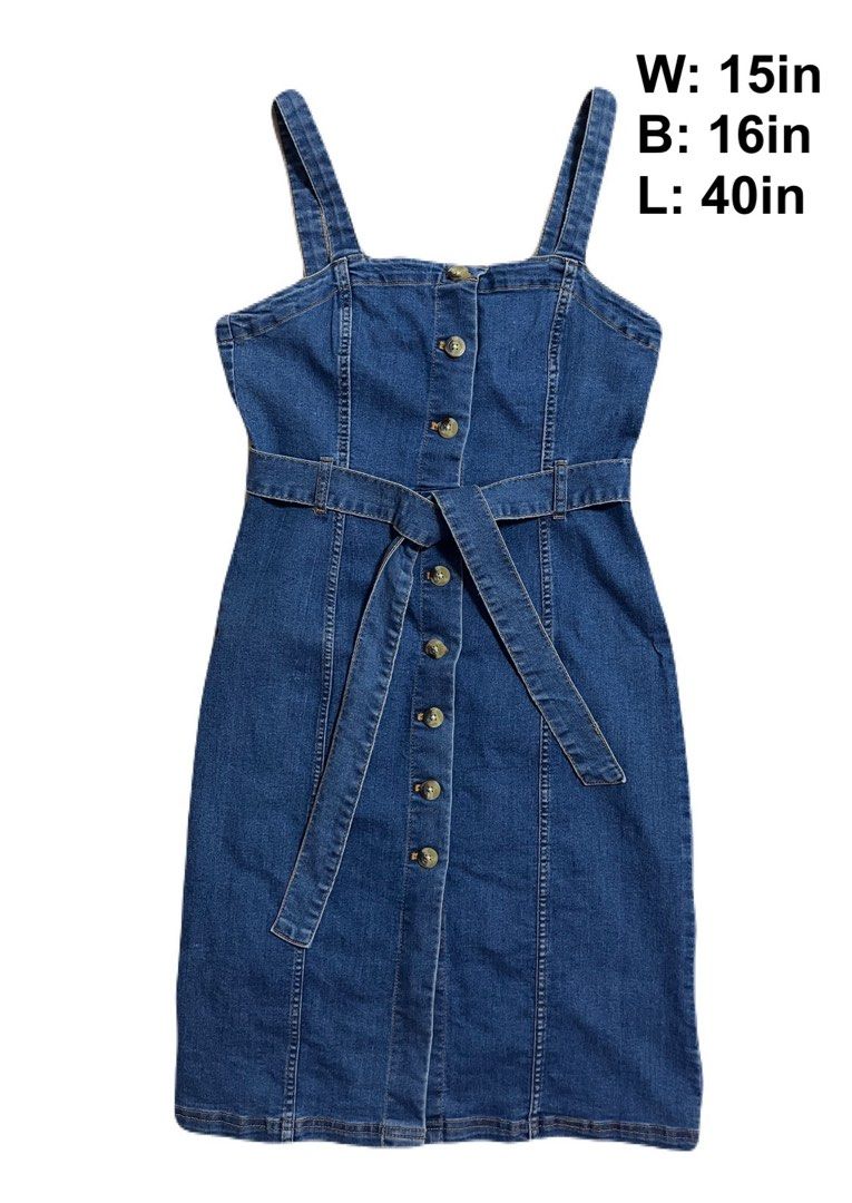 H&M Denim Jumper Dress (Category: Dresses) located in Paranaque City. Submitted by from_opal (Listing ID 1378666931, Image 1). Description: - used once - rfs: doesn’t fit anymore.