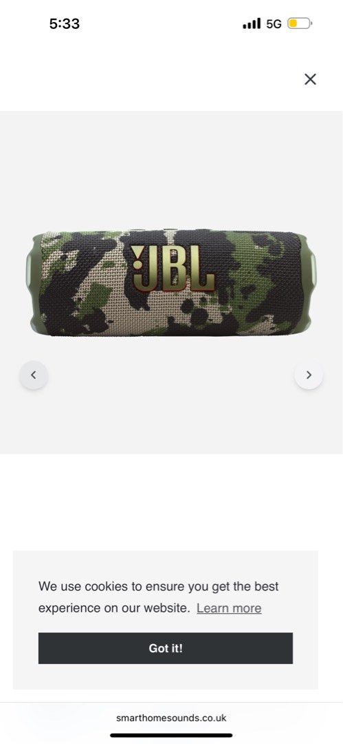 JBL Flip 7 Camo Portable Bluetooth Speaker63205306004995111