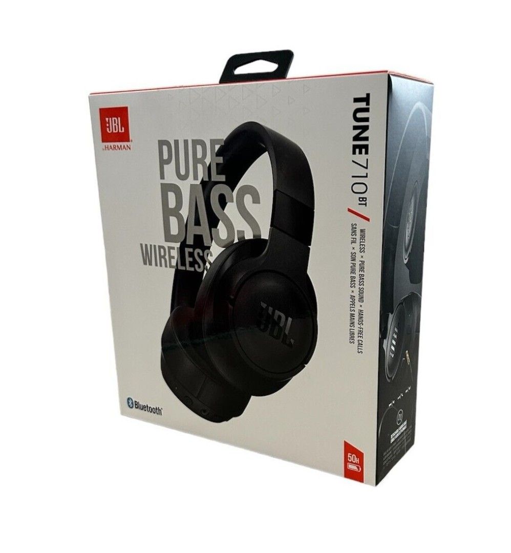 JBL Tune 710BT Wireless Headphones (Category: Headphones & Headsets) located in Singapore. Submitted by chipsdome (Listing ID 1378693846, Image 1). Description: - Brand new JBL Tune 710BT wireless headphones (Box unopened but there is a tear mark so not suitable as gift) - Features Pure Bass sound - Wireless connectivity - Hands free calls - Superb sound quality based on reviews - Ideal for music lovers - Comes in original packaging.
