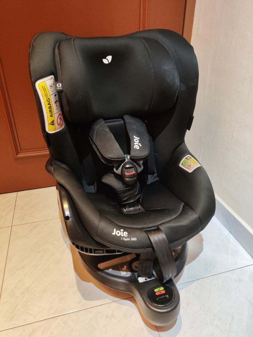 Joie i-Spin 360 Car Seat (Category: Car Seats) located in Singapore. Submitted by londoniumtrust (Listing ID 1378722433, Image 2). Description: - Used Joie i-Spin 360 car seat - Suitable for: Birth to 4 years old (40cm - 105cm) - Features: 360° pivoting for easy access - Reason for sale: child outgrew it - No infant insert and isofix guides (parts 13 and 19 on last image).