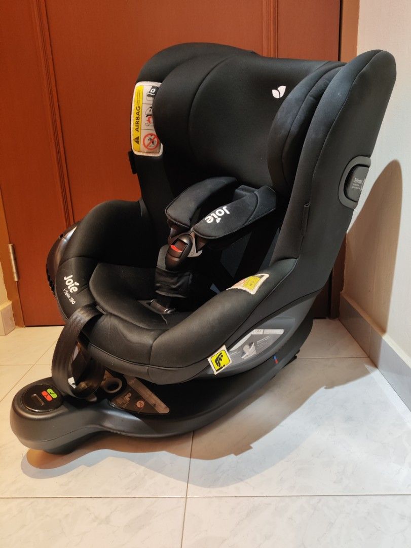Joie i-Spin 360 Car Seat (Category: Car Seats) located in Singapore. Submitted by londoniumtrust (Listing ID 1378722433, Image 1). Description: - Used Joie i-Spin 360 car seat - Suitable for: Birth to 4 years old (40cm - 105cm) - Features: 360° pivoting for easy access - Reason for sale: child outgrew it - No infant insert and isofix guides (parts 13 and 19 on last image).