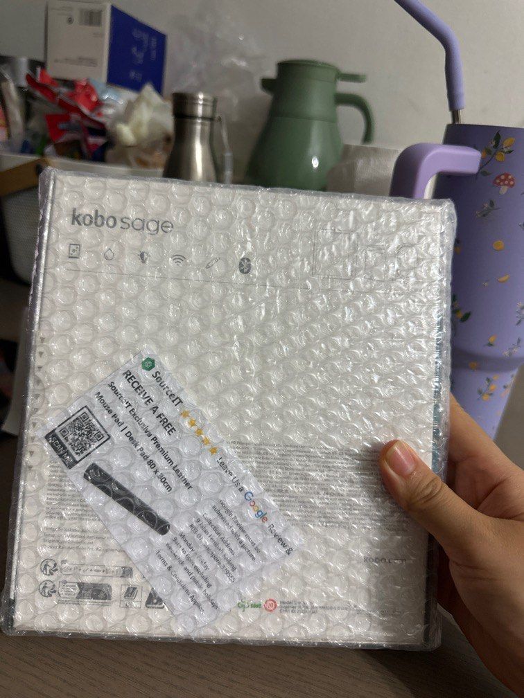 Kobo Sage 8” eReader - Brand New, Sealed (Category: E-Readers) located in Singapore. Submitted by tramynguye39171 (Listing ID 1378702034, Image 2). Description: Selling a brand new Kobo Sage, still sealed in original packaging with bubble wrap. Never used. Perfect for avid readers and note-takers! ✨ Key Features: • 8” HD E Ink Carta 1200 touchscreen (clear and paper-like!) • Waterproof (IPX8) – read worry-free by the pool or in the bath 🛁 • Comf