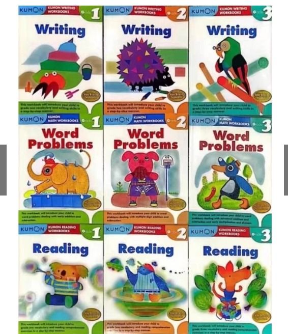 Kumon Math English Workbooks primary 1 2 3 4 mathematics reading ...
