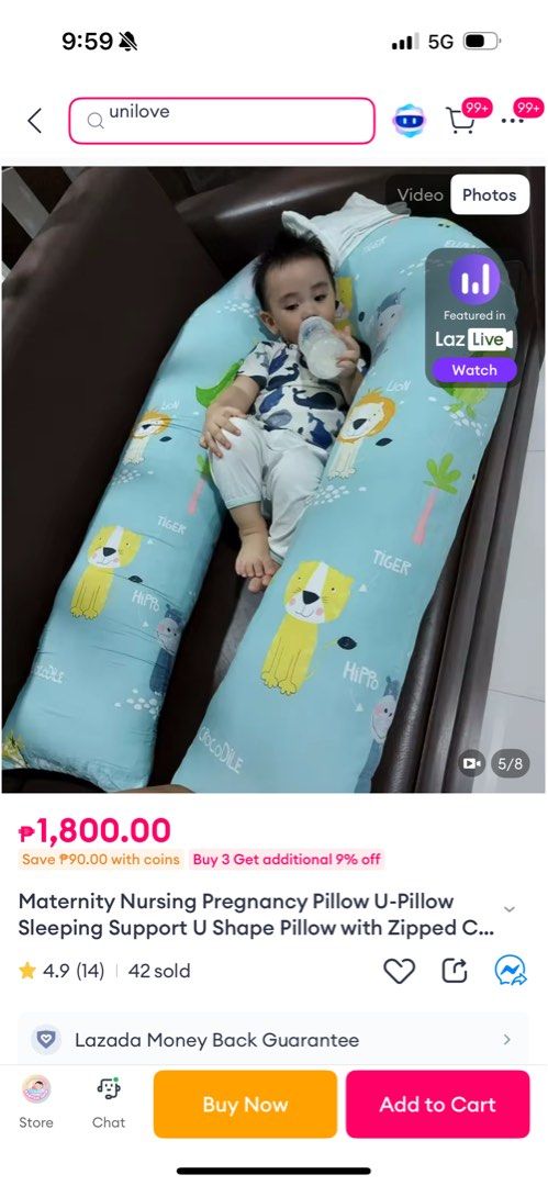 Like new Maternity pillow (Category: Maternity Care) located in Makati City. Submitted by prelovedclothes18 (Listing ID 1378609049, Image 2). Description: .