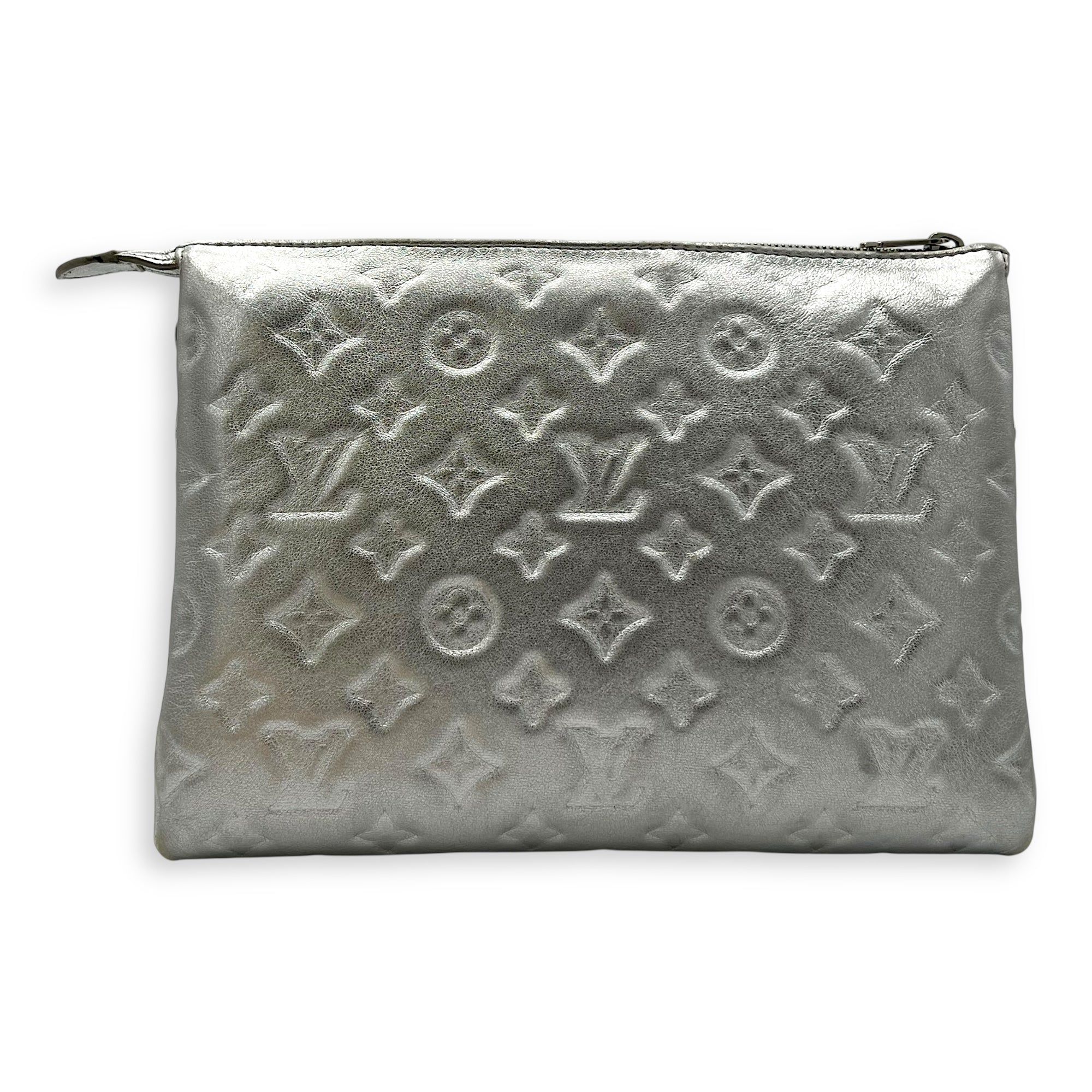 Louis Vuitton Coussin PM Silver Shoulder Bag in Lambskin, Silver hardware (Category: Bags & Wallets) located in Singapore. Submitted by carousellluxury (Listing ID 1378630790, Image 2). Description: SKU S2506-006867AN Material Lambskin Size PM Color Silver Hardware Silver Strap Included, detachable Dimension (L)26.5cm x (H)20.5cm x (W)8cm Accessories Dust Bag, 2 straps Series NA Circa Est NA Microchipped TRUE PS: Available for Private-Viewing, St
