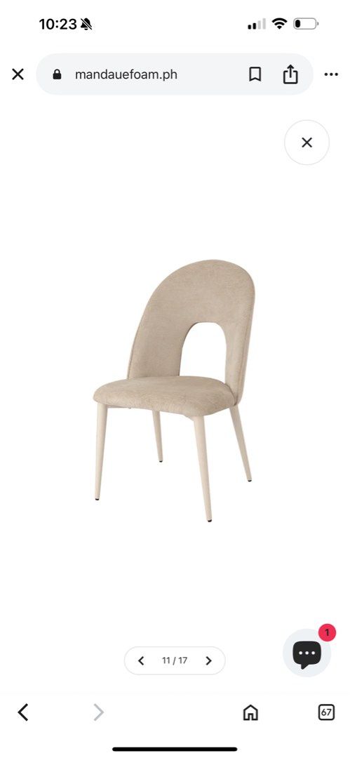 Mandaue Foam Kinsley 4 Seater Round Dining Set (Category: Tables & Sets) located in Caloocan City. Submitted by cjw888 (Listing ID 1378549732, Image 3). Description: rfs: moving out.